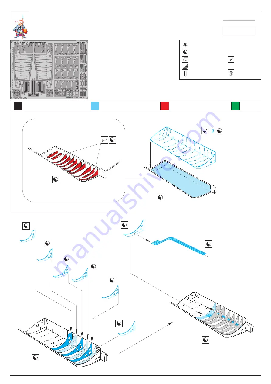 Eduard SB2C undercarriage Manual Download Page 1