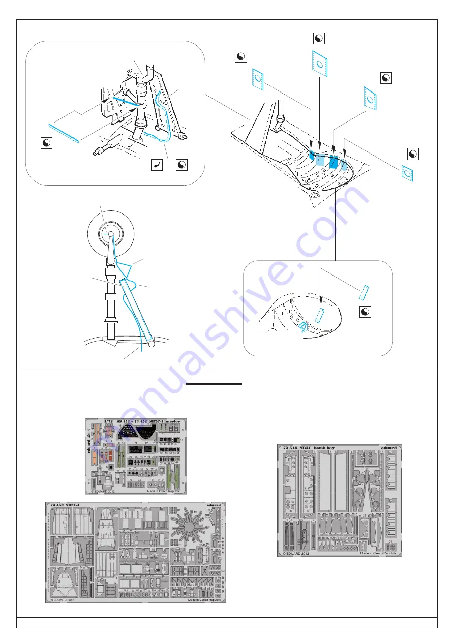 Eduard SB2C undercarriage Manual Download Page 3