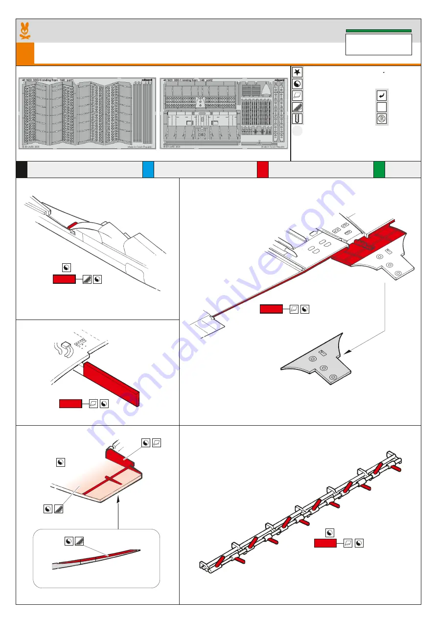 Eduard SBD-1 landing flaps Manual Download Page 1