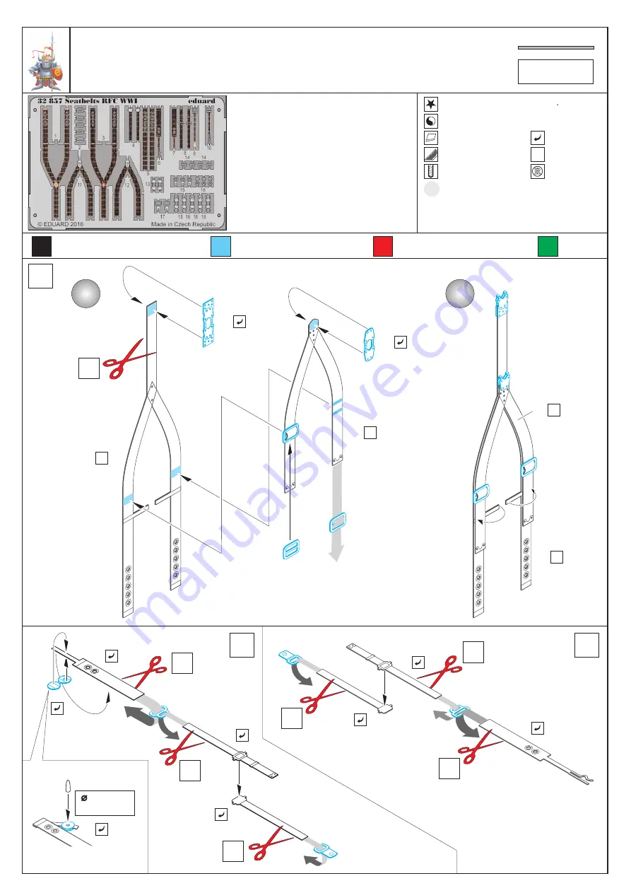 Eduard Seatbelts RFC WWI Quick Start Manual Download Page 1