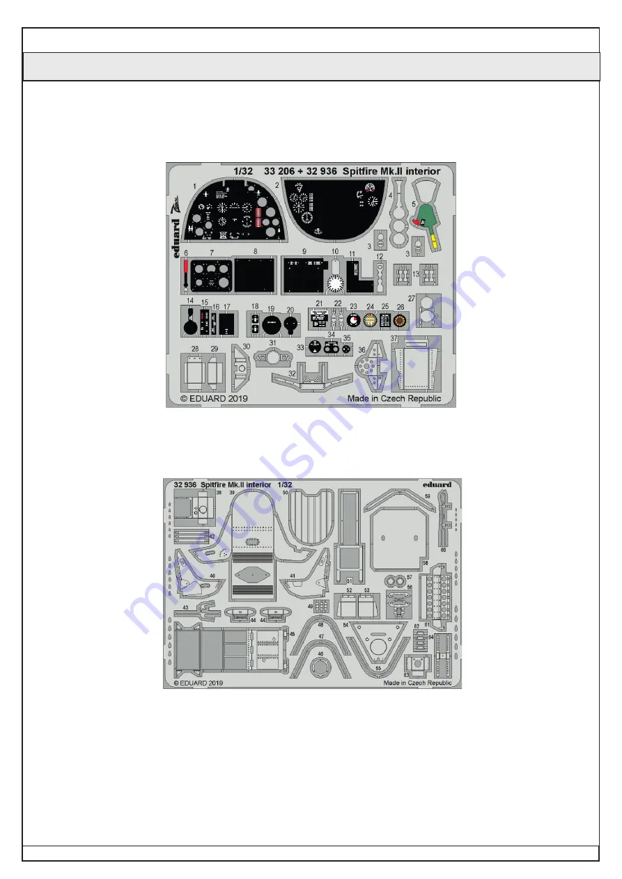 Eduard Spitfire Mk.II seatbelts STEEL Manual Download Page 2