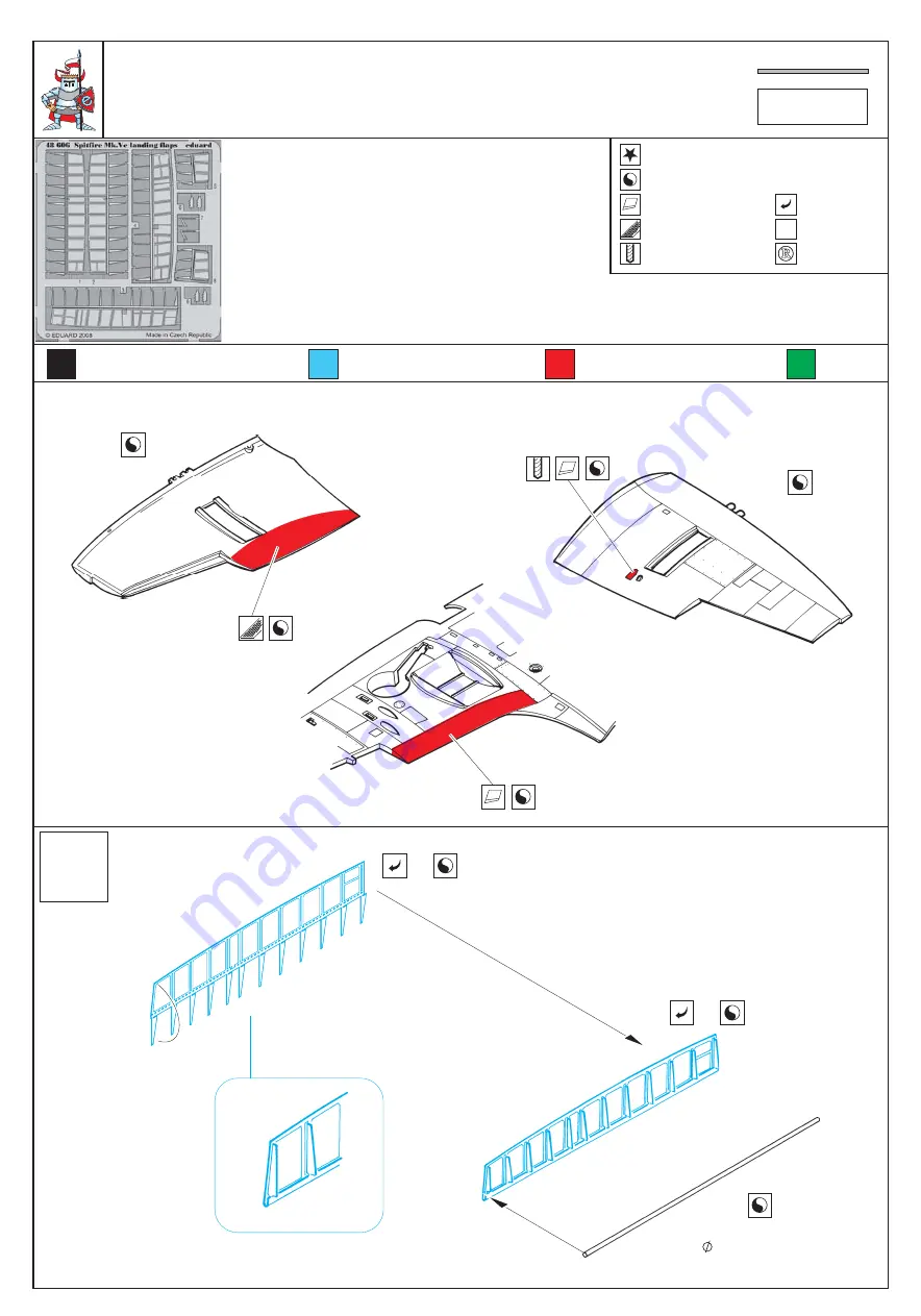 Eduard Spitfire Mk.Vc landing flaps Скачать руководство пользователя страница 1