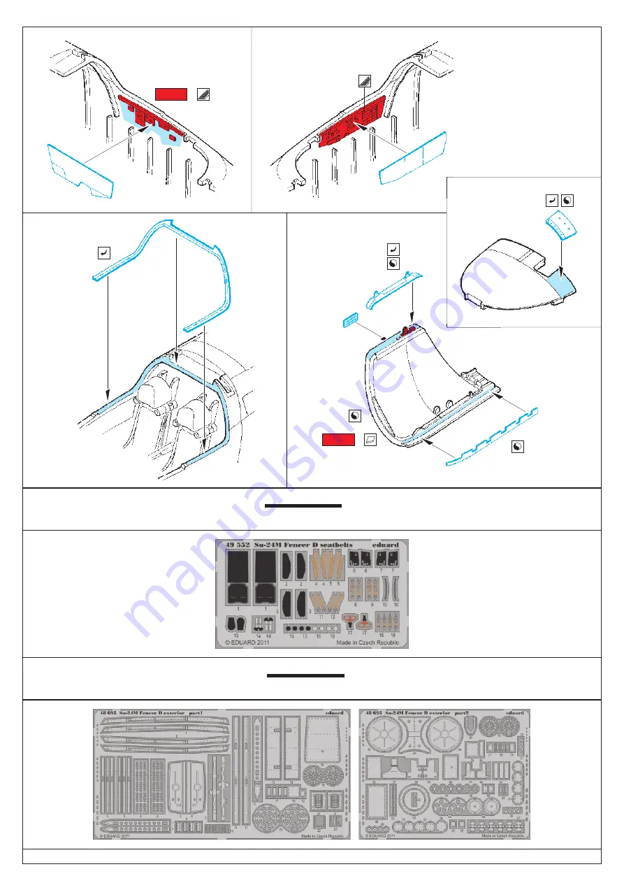 Eduard Su-24M Fencer D interior S.A. Скачать руководство пользователя страница 2