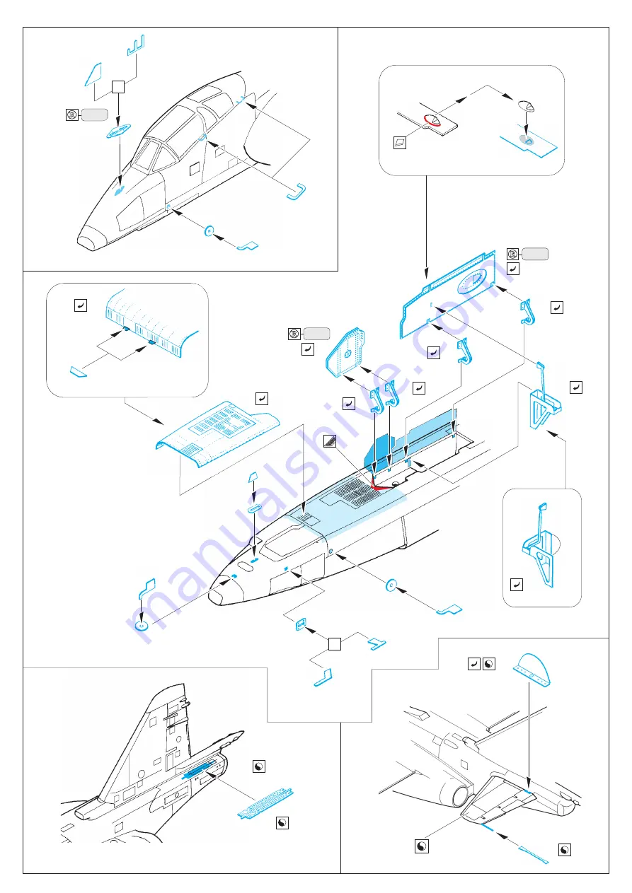 Eduard Su-25UB/UBK exterior 1/48 Manual Download Page 2