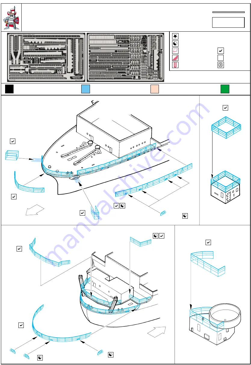 Eduard US Aircraft Carrier Hornet railings Скачать руководство пользователя страница 1