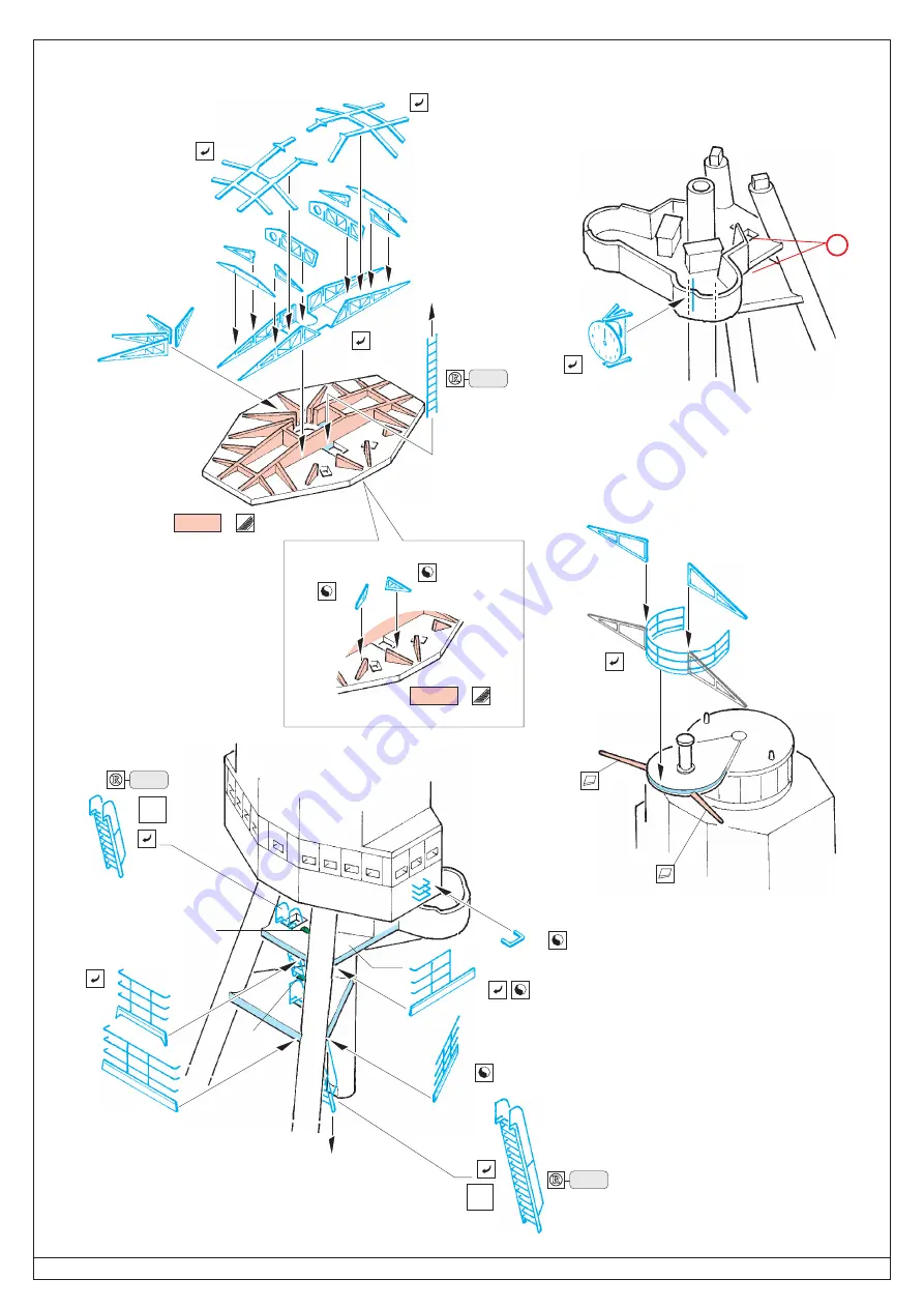 Eduard USS Arizona part 4-main top 1/200 Quick Start Manual Download Page 3