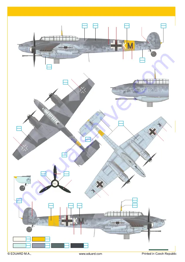 Eduard WEEKEND EDITION Bf 110G-2 Скачать руководство пользователя страница 16