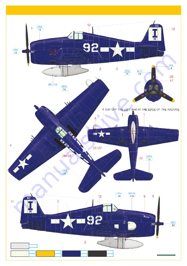 Eduard WEEKEND F6F-5 Nightfighter Скачать руководство пользователя страница 7