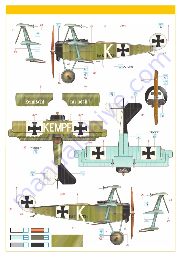 Eduard WEEKEND Fokker Dr.I Manual Download Page 11