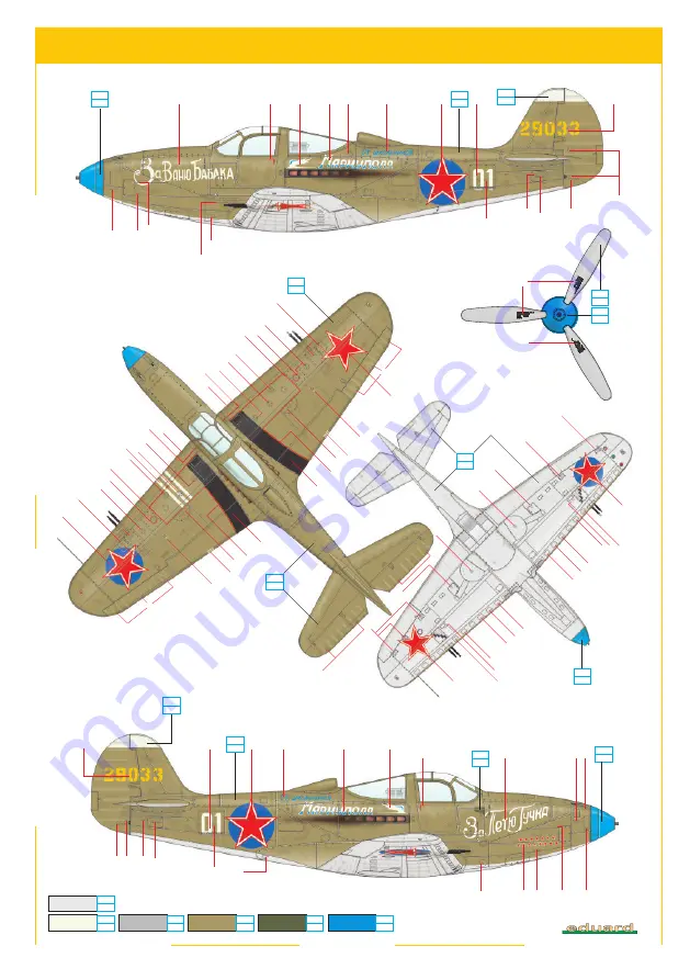 Eduard WEEKEND P-39N Airacobra Manual Download Page 7