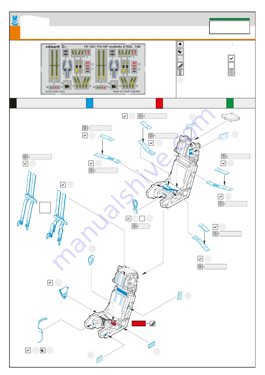 Eduard ZOOM F/A-18F seatbelts STEEL Скачать руководство пользователя страница 1