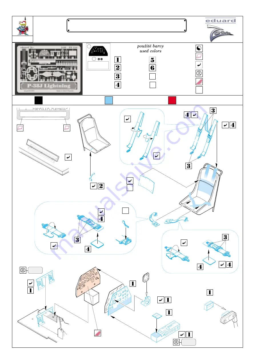 Eduard Zoom P-38J Lightning Quick Start Manual Download Page 1