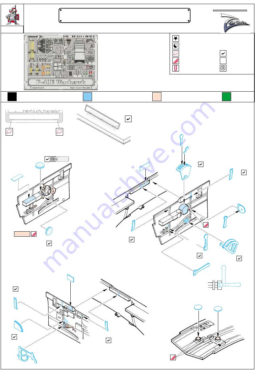 Eduard Zoom P-40E Warhawk Quick Start Manual Download Page 1