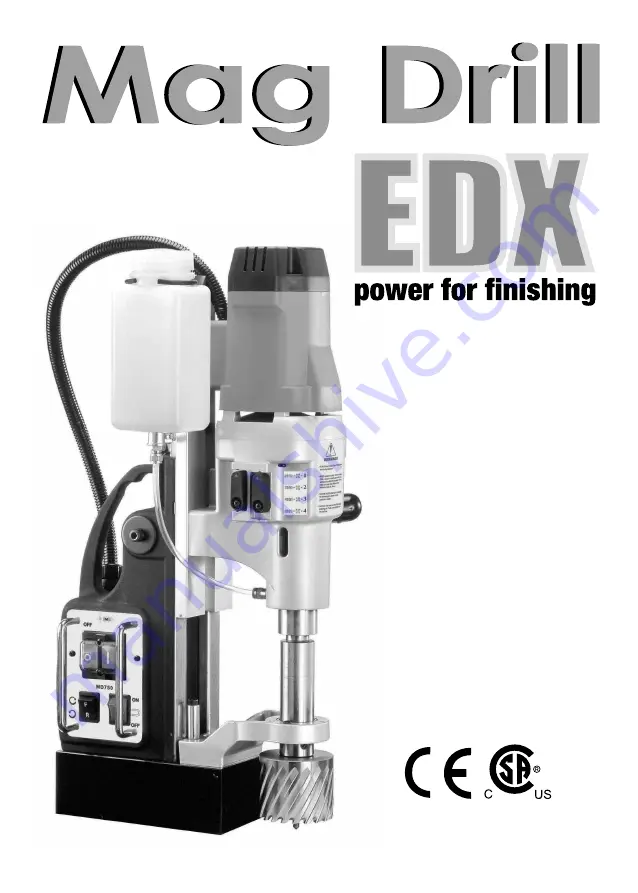 EDX Mag Drill EM16 Manual Download Page 1