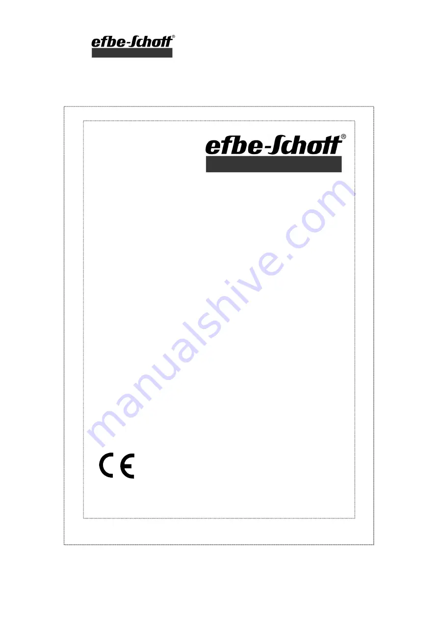 EFBE-SCHOTT MS 900 Скачать руководство пользователя страница 1