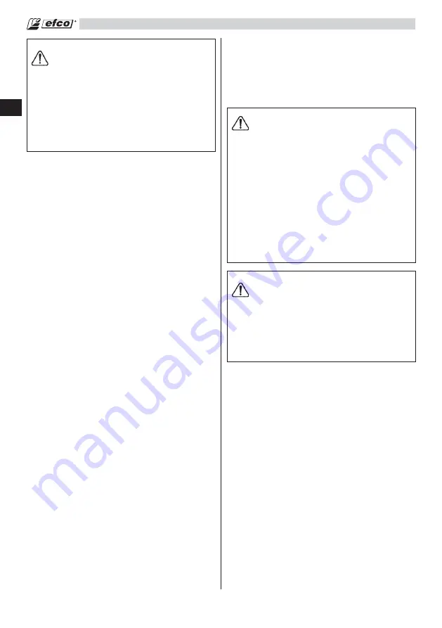 Efco DS 3500 T Operator'S Instruction Manual Download Page 60