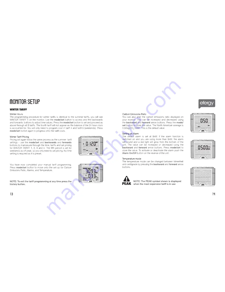 Efergy Elite IR Instruction Manual Download Page 8