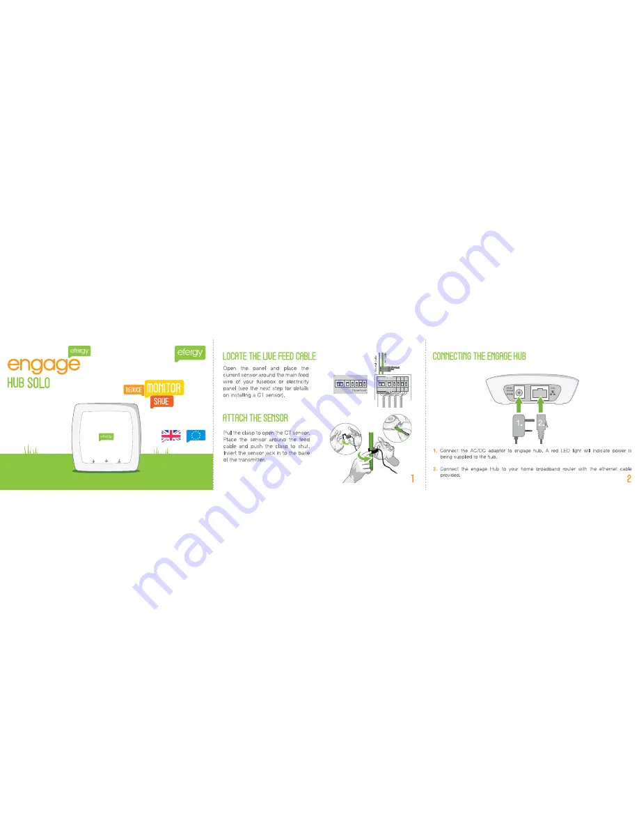 Efergy Engage hub Quick Start Manual Download Page 1