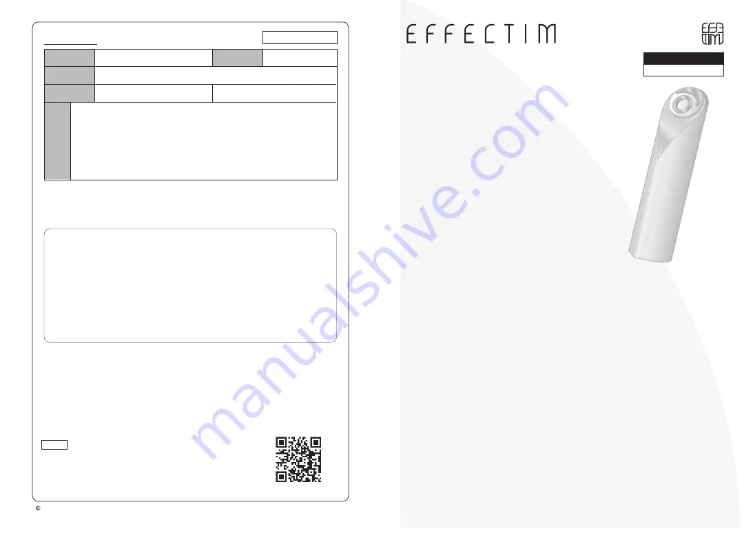 EFFECTIM EFM02 User Manual Download Page 1