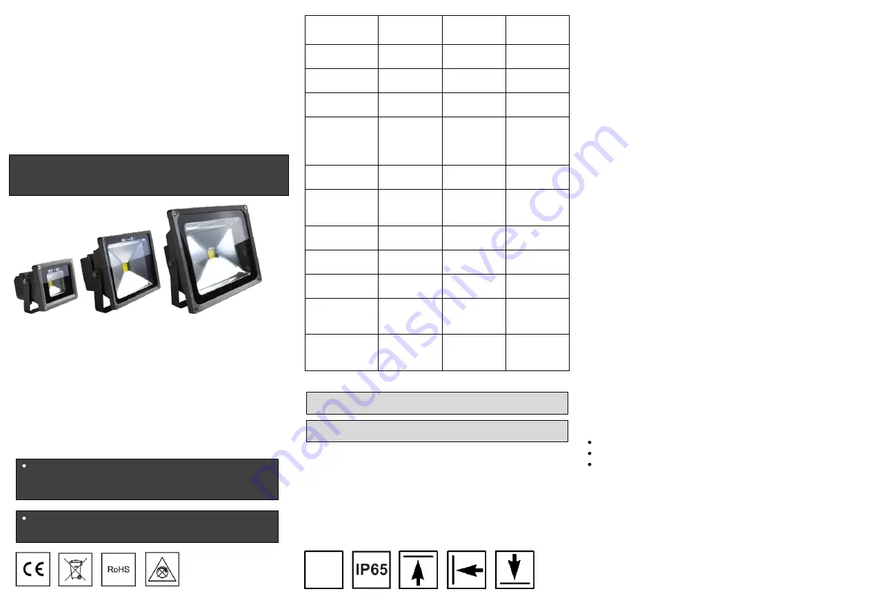 Effekta LED 10 W Operating Manual Download Page 1