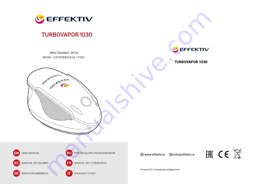 EFFEKTIV TURBOVAPOR 1030 User Manual Download Page 1