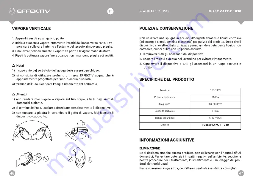 EFFEKTIV TURBOVAPOR 1030 Скачать руководство пользователя страница 24