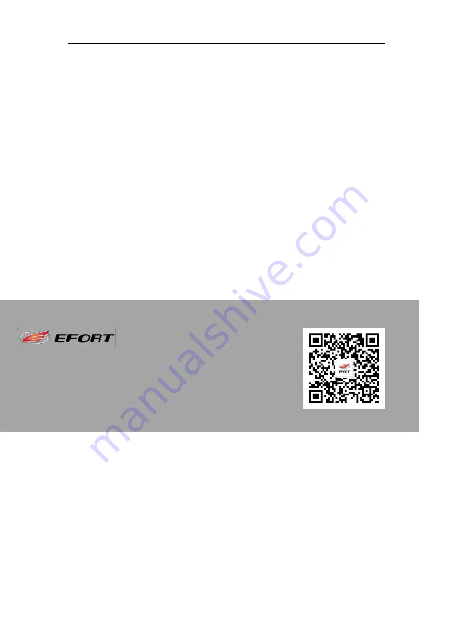 EFORT ER15-1400 Operation And Maintenance Manual Download Page 82