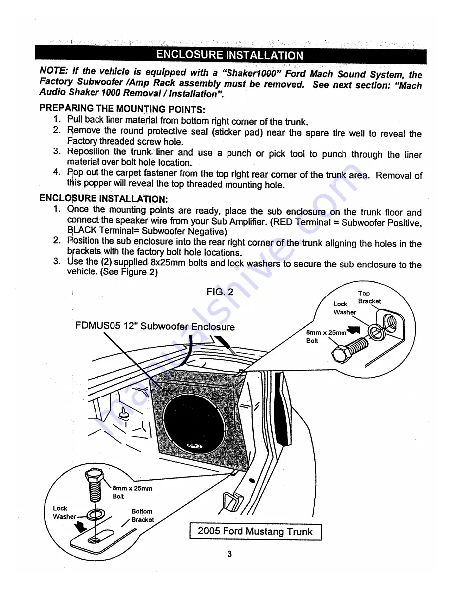 EFX FDMUS05U Installation Instructions Manual Download Page 3