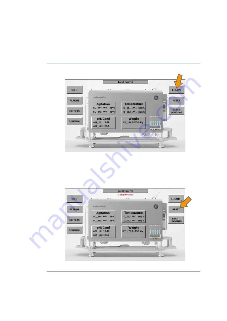 EG Xcellerex XDUO 2500 Operating Instructions Manual Download Page 208