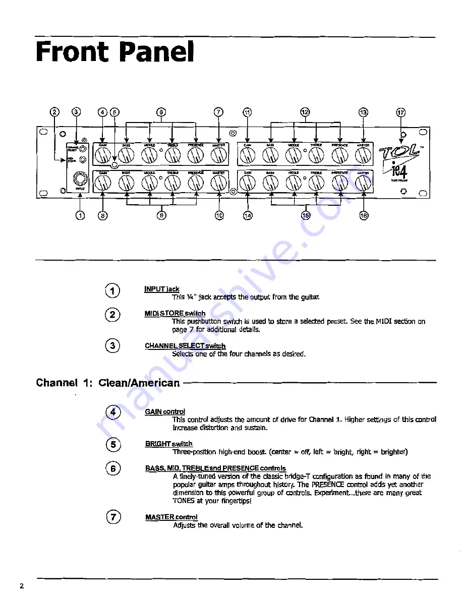 Egnater TOL ie4 User Manual Download Page 12