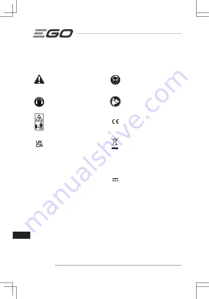 Ego Power+ LBP8000E Manual Download Page 190