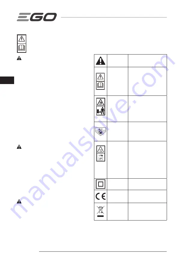 Ego Power+ LM1900E-SP Operator'S Manual Download Page 84