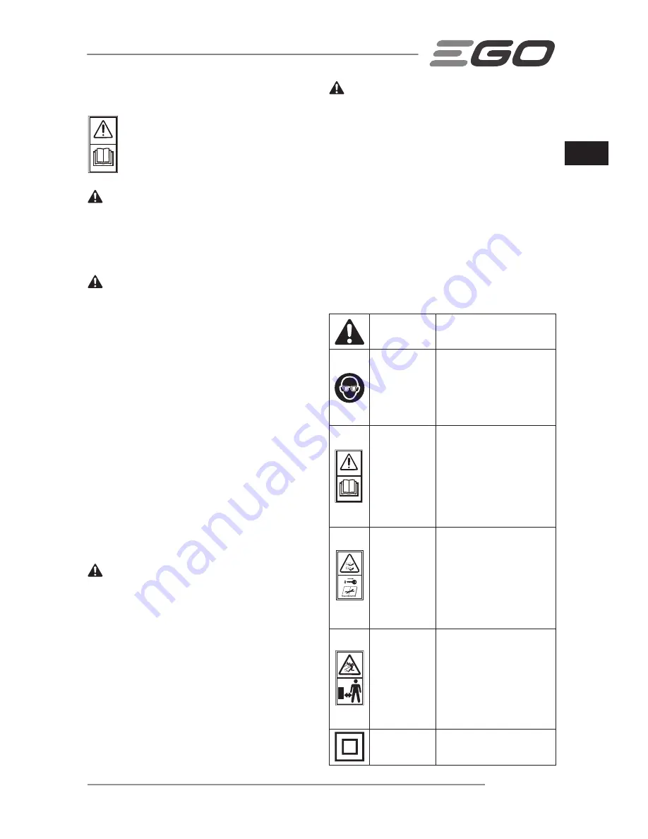 Ego Power+ LM2120E Operator'S Manual Download Page 31