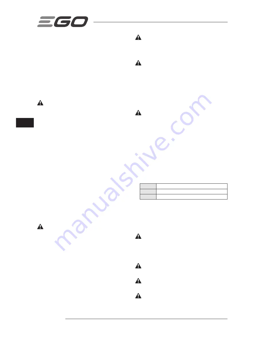 Ego Power+ LM2120E Operator'S Manual Download Page 100