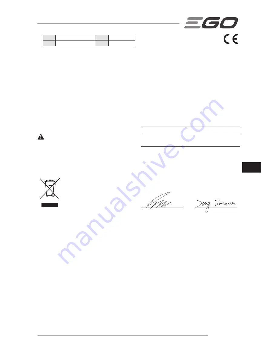 Ego Power+ LM2120E Operator'S Manual Download Page 137