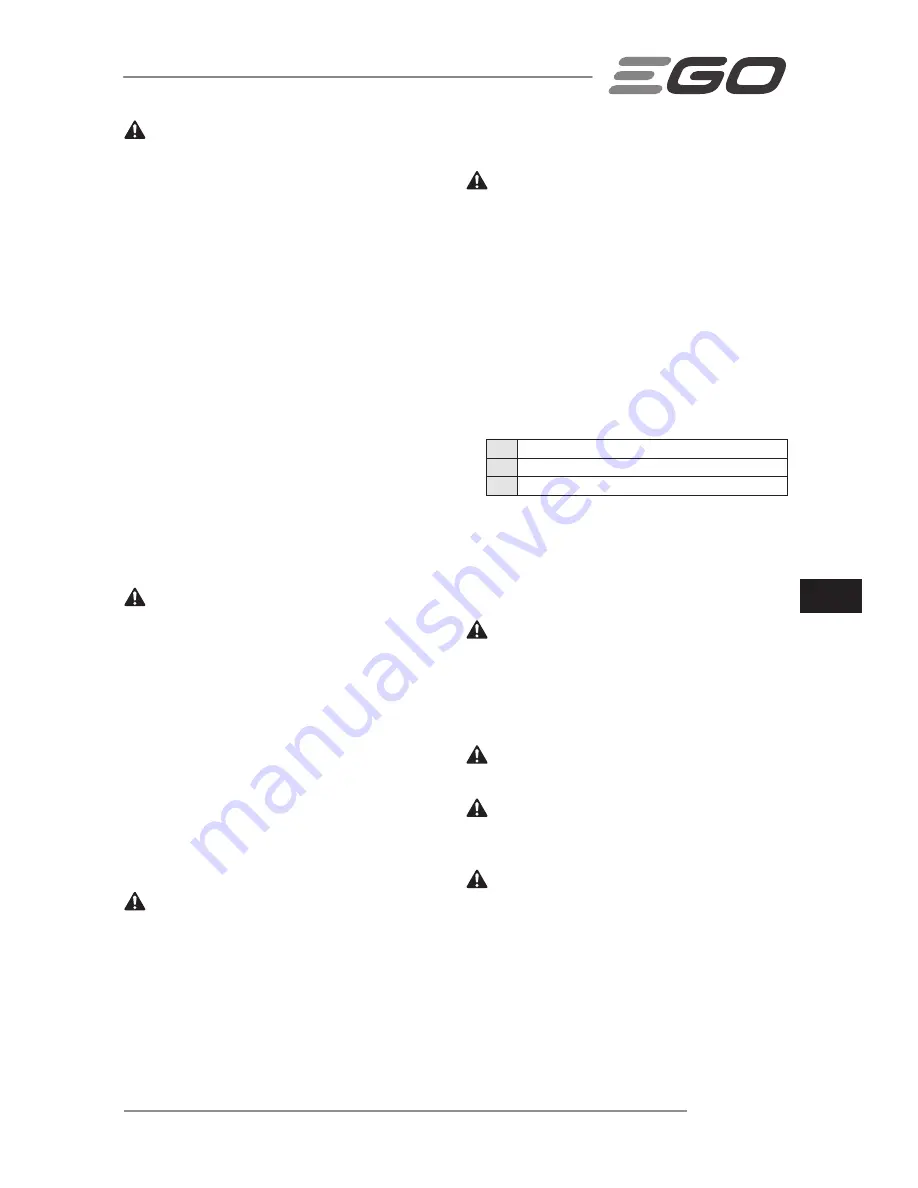 Ego Power+ LM2120E Operator'S Manual Download Page 147