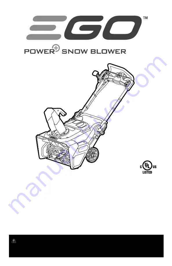 Ego Power+ SNT2110 Operator'S Manual Download Page 73