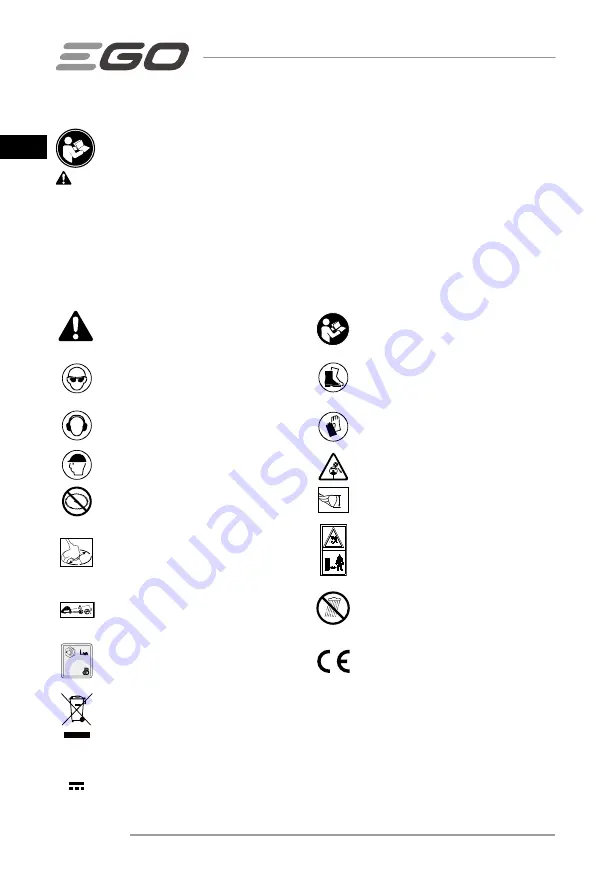 Ego Power+ ST1400E-ST Operator'S Manual Download Page 20