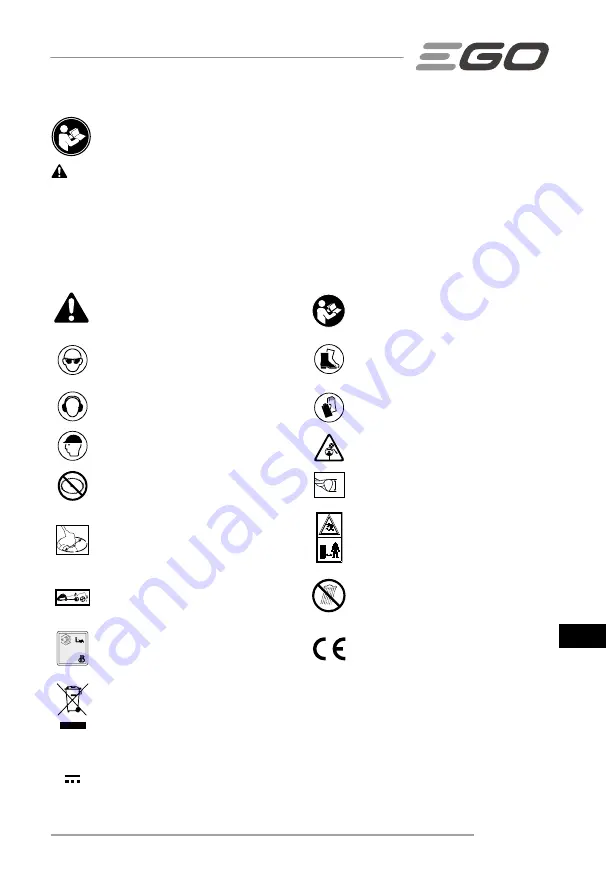 Ego Power+ ST1400E-ST Operator'S Manual Download Page 163