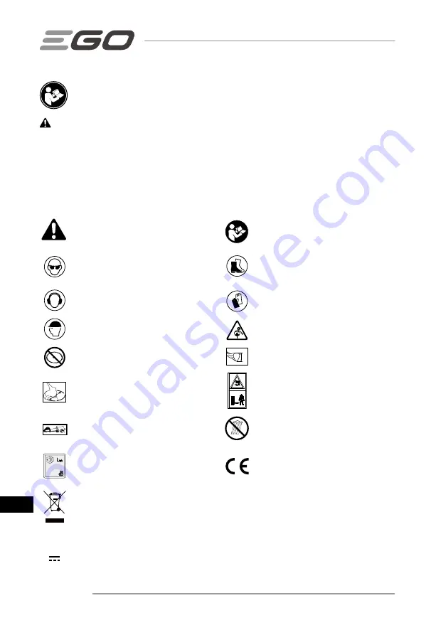 Ego Power+ ST1400E-ST Operator'S Manual Download Page 184