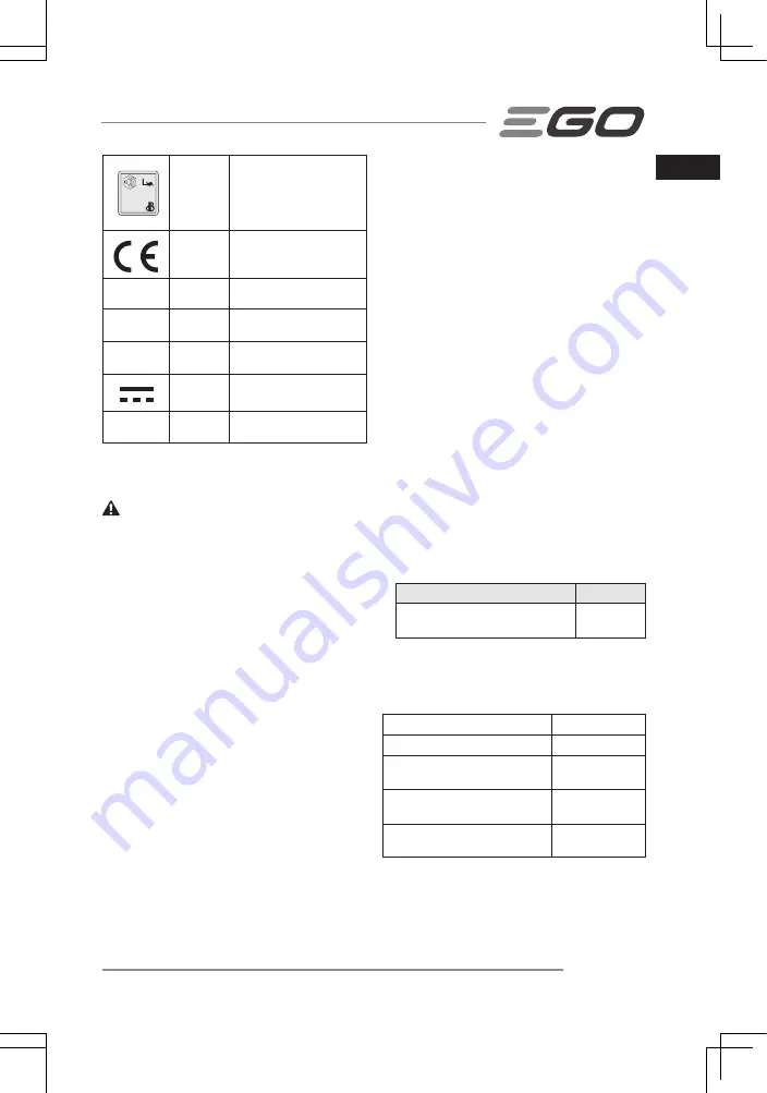 EGO 176978 Operator'S Manual Download Page 5