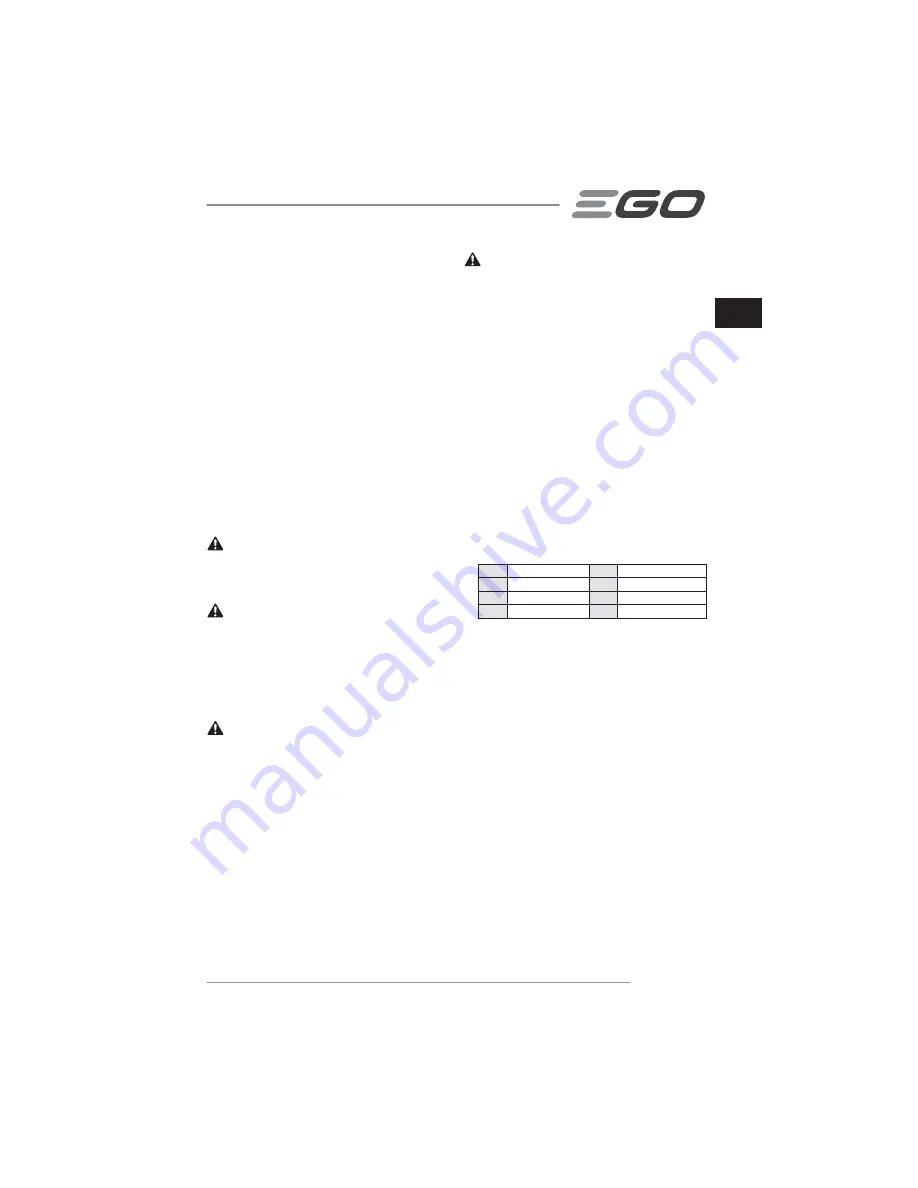 EGO LM2010E Operator'S Manual Download Page 27