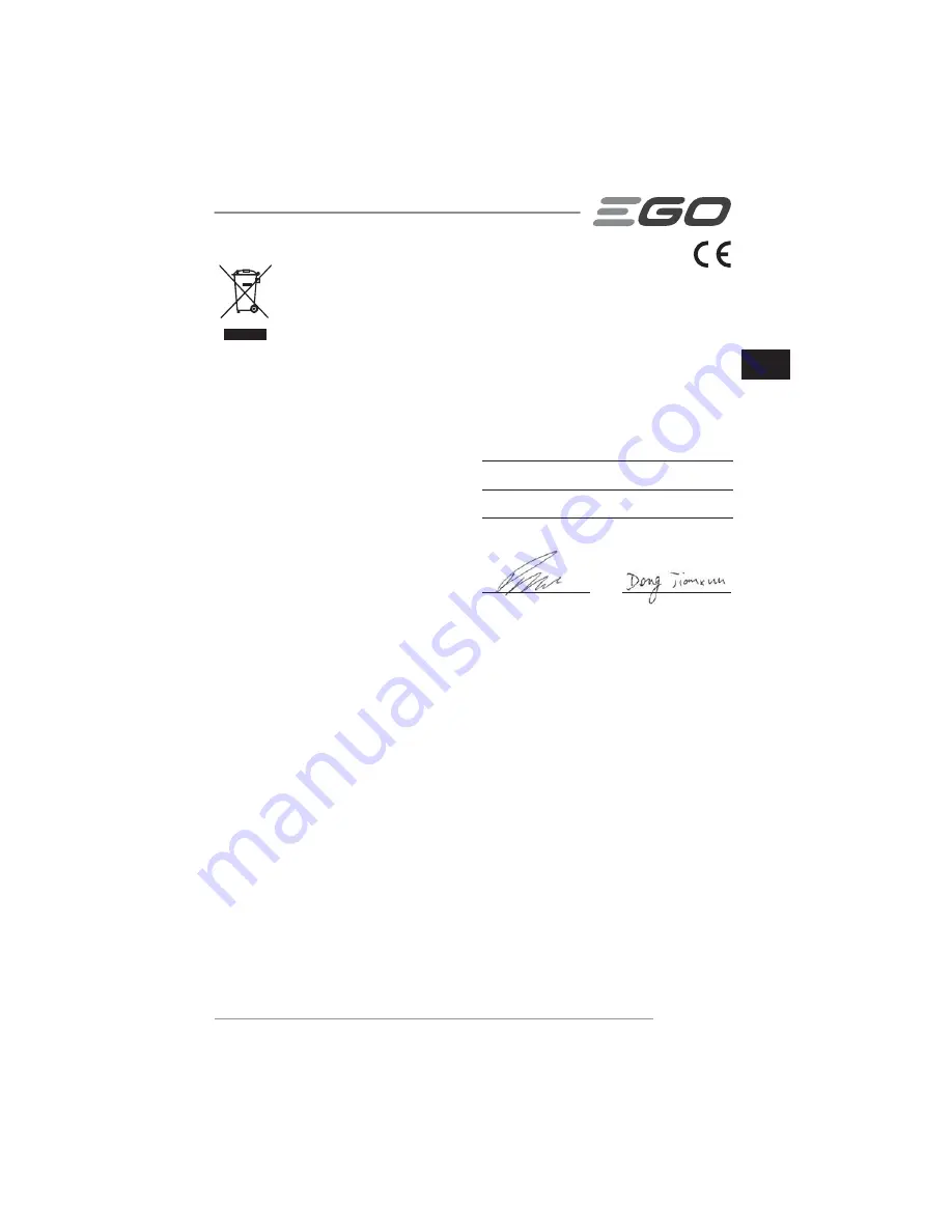 EGO LM2010E Operator'S Manual Download Page 41