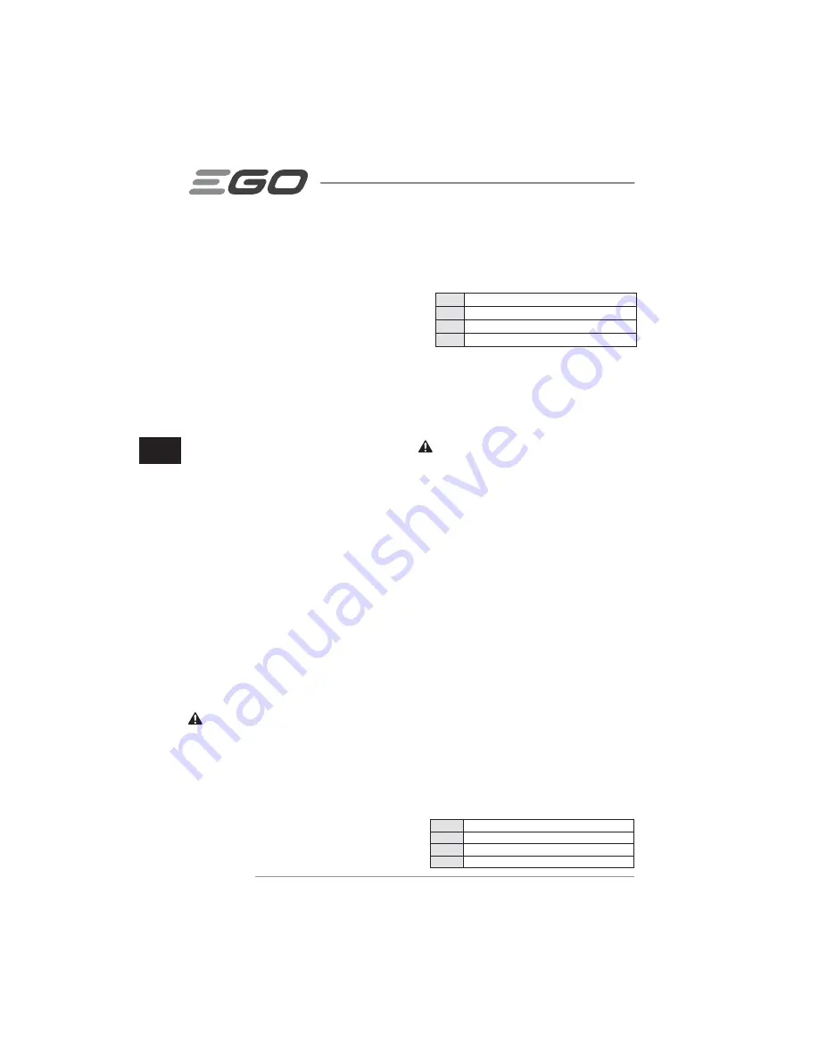 EGO LM2010E Operator'S Manual Download Page 88