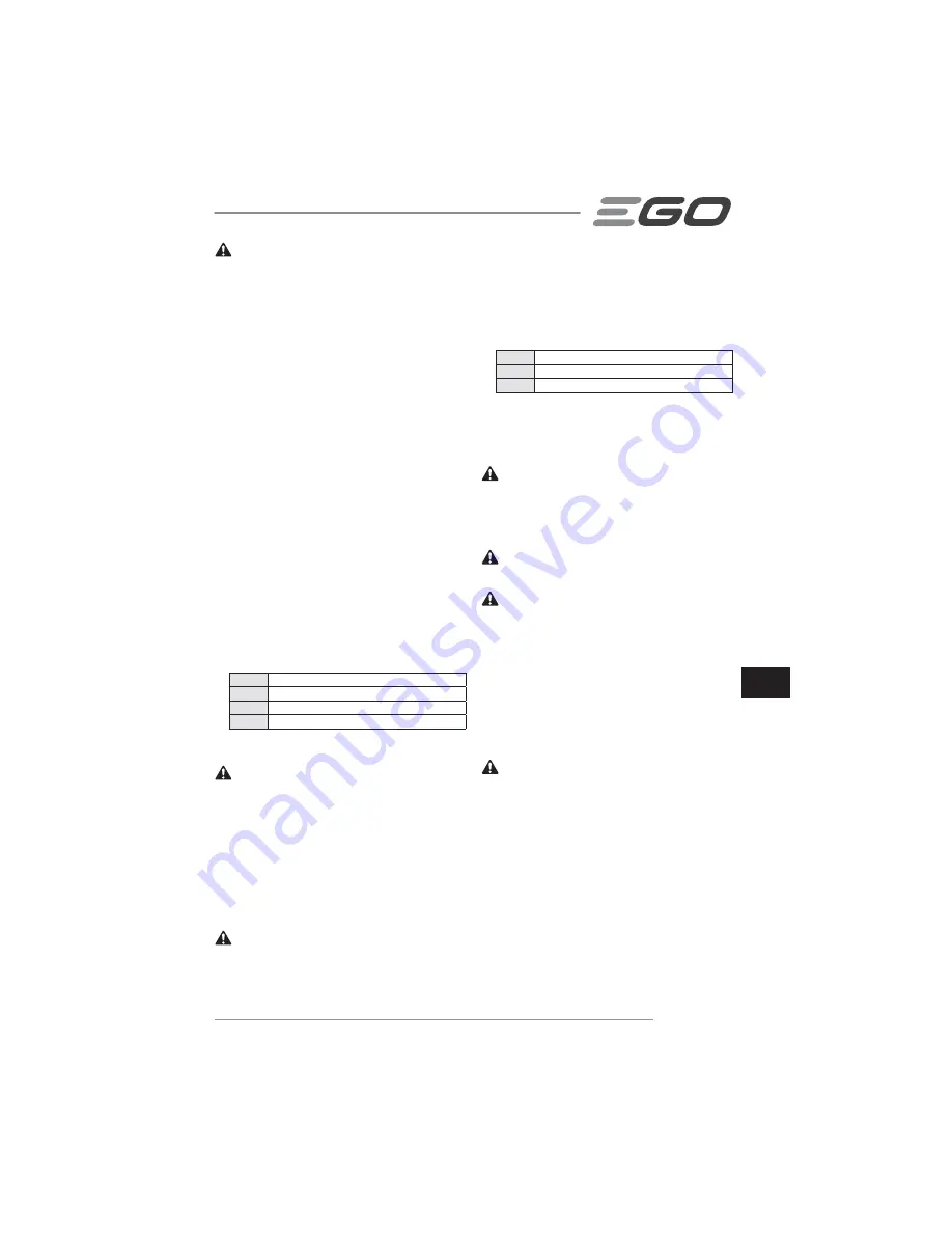 EGO LM2010E Operator'S Manual Download Page 137