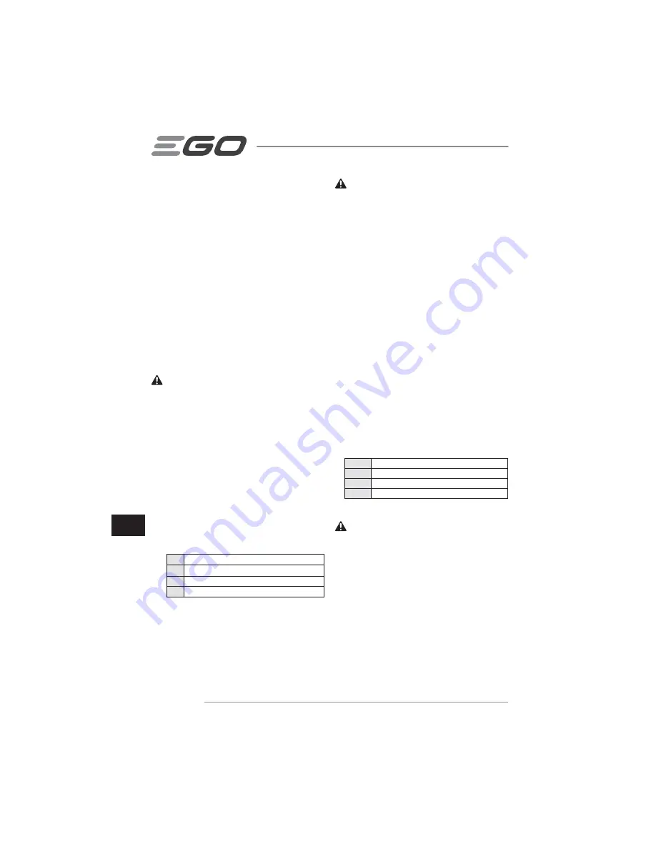 EGO LM2010E Operator'S Manual Download Page 162