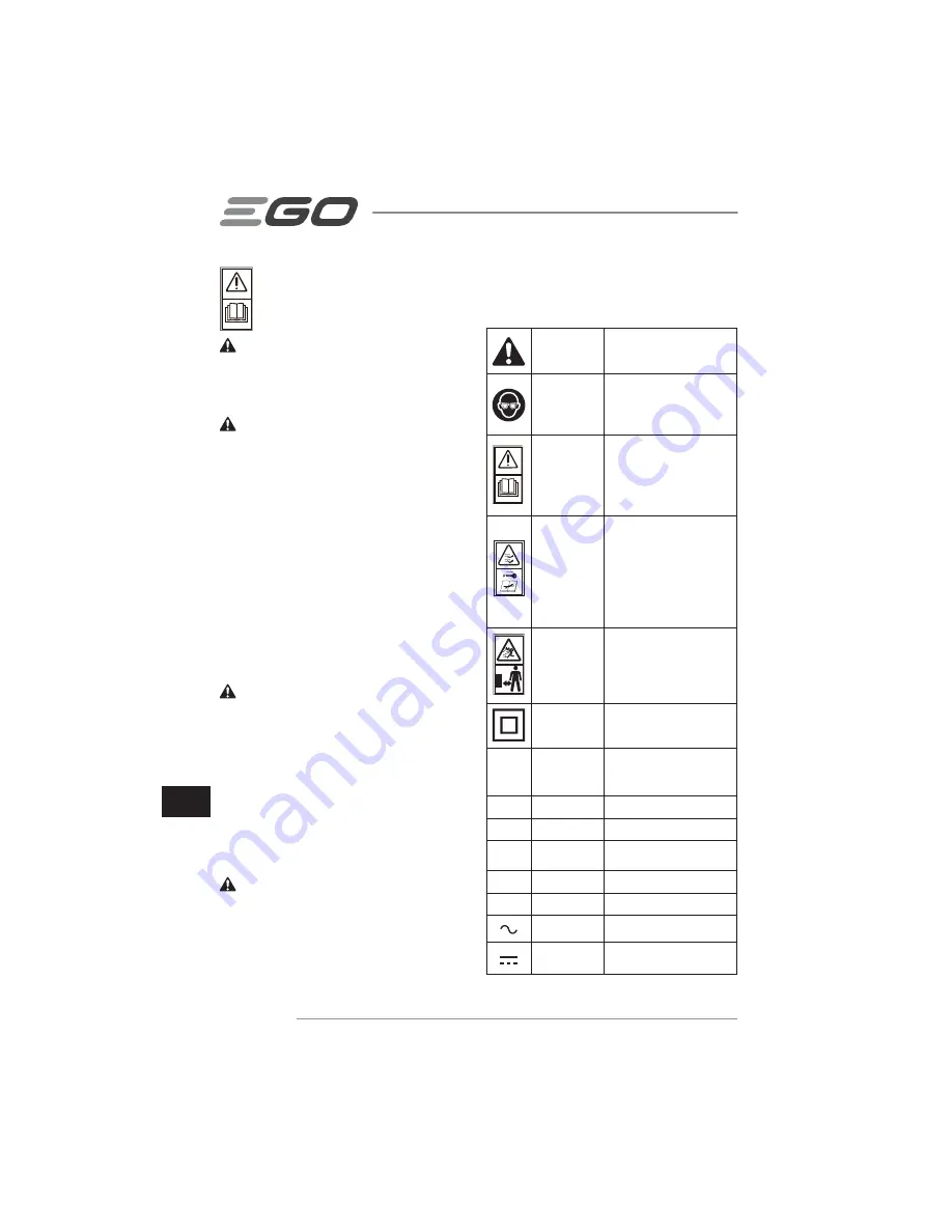 EGO LM2010E Operator'S Manual Download Page 168