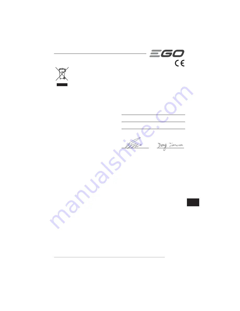 EGO LM2010E Operator'S Manual Download Page 177