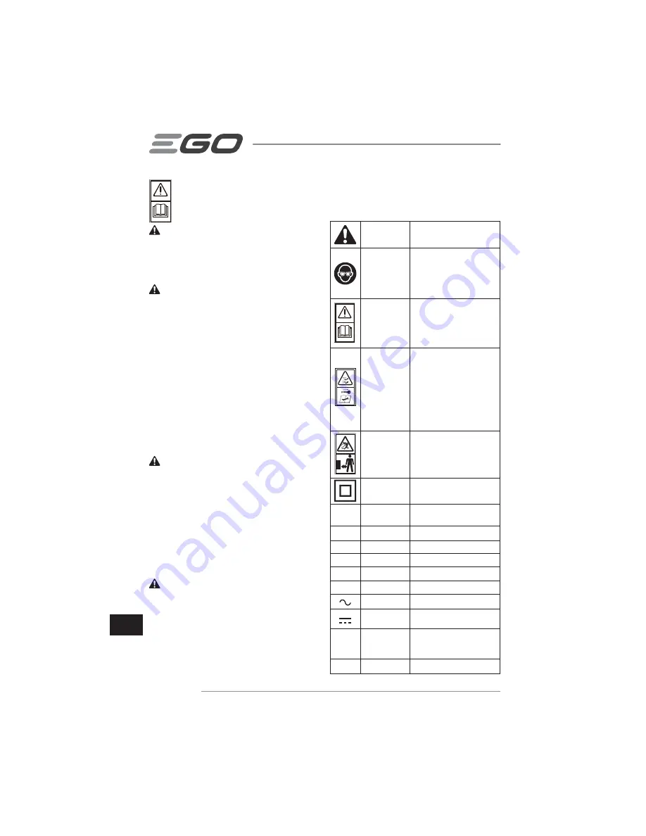 EGO LM2010E Operator'S Manual Download Page 204