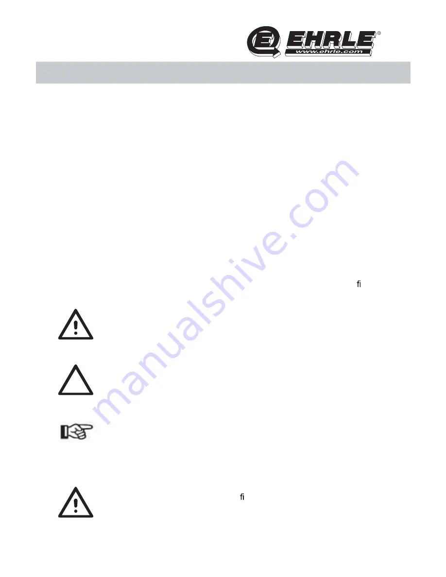 EHRLE HS 1040 Series Operating Instruction Download Page 3